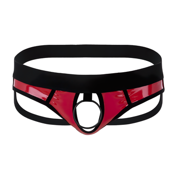Men's Faux Leather Open Back Bikini / Hollow Out G-string Sexy Underwear With Metal O-Ring - EVE's SECRETS